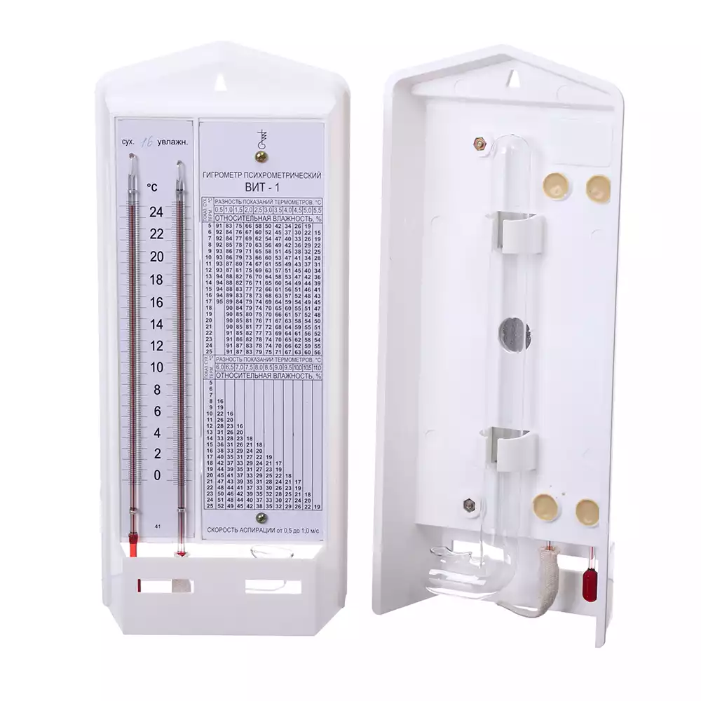 Гигрометр психометрический ВИТ-1 медицинский, диапазон температуры 0-25С