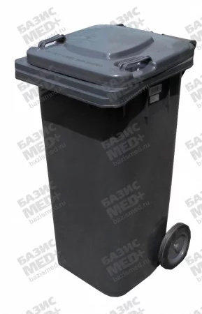 Бак 120,0л для сбора, хранения медицинских отходов (класс А), с крышкой, без педали, цвет зеленый, многоразовый