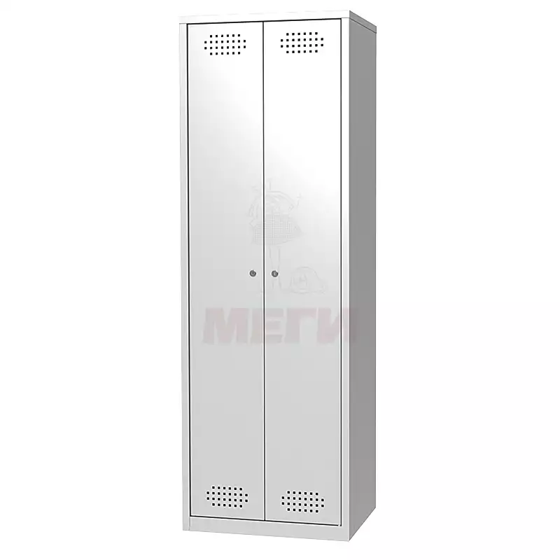 Шкаф металлический медицинский ШМи-МСК-2922.600, 2-х секционный, для размещения и хранения сменной одежды и обуви, размер 600*500*1790мм