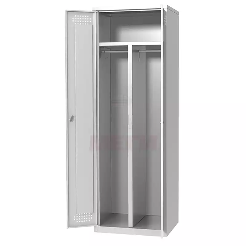 Шкаф металлический медицинский ШМи-МСК-2922.600, 2-х секционный, для размещения и хранения сменной одежды и обуви, размер 600*500*1790мм