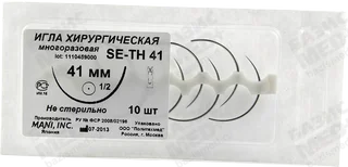 Игла хирургическая многоразовая колющая MANI SE-TH 41, 1/2 (d=0,98)