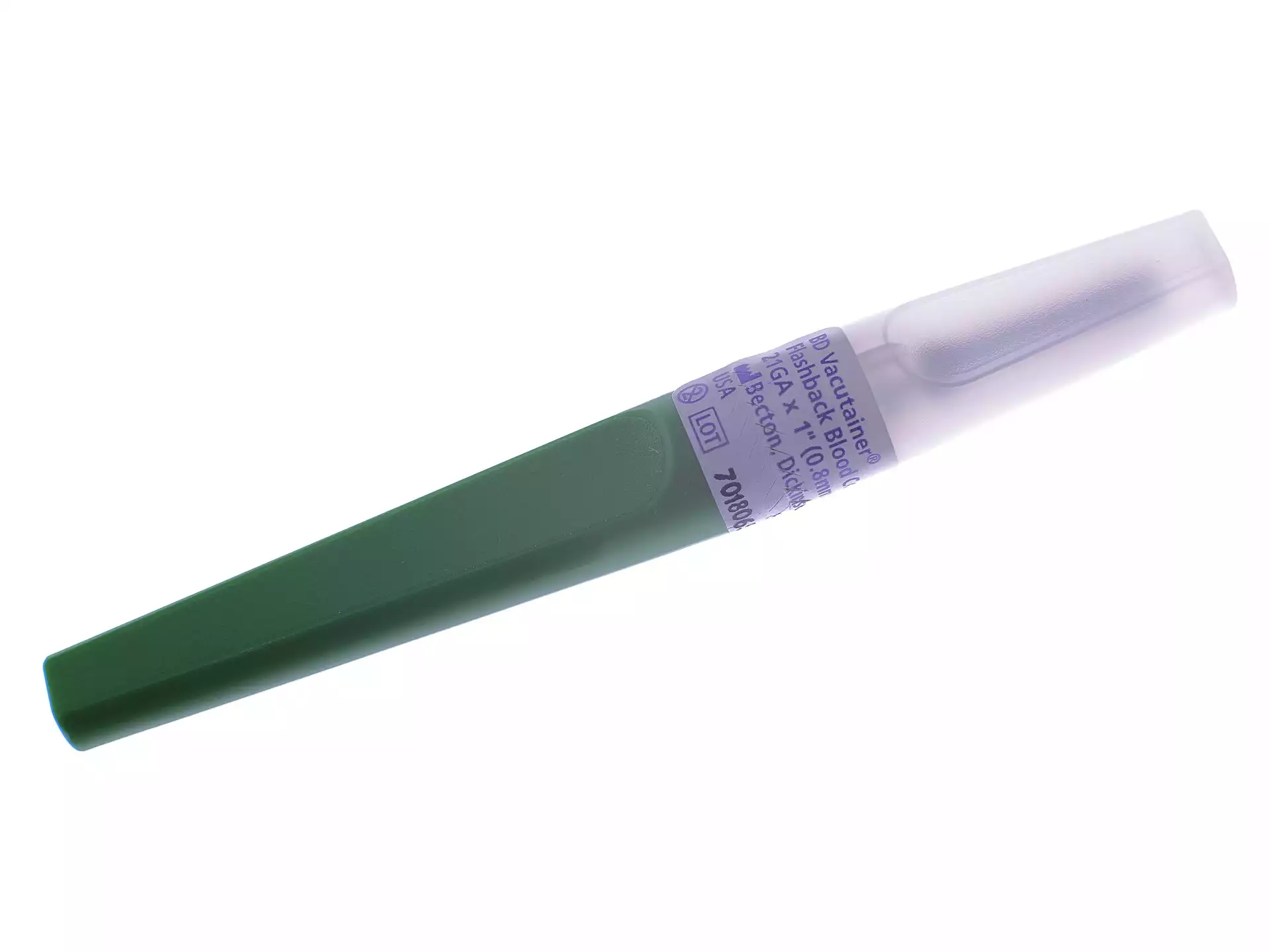 Игла Vacutainer Flashback 2-сторонняя 22G, 0,7*25мм, с прозрачной камерой, цвет черный