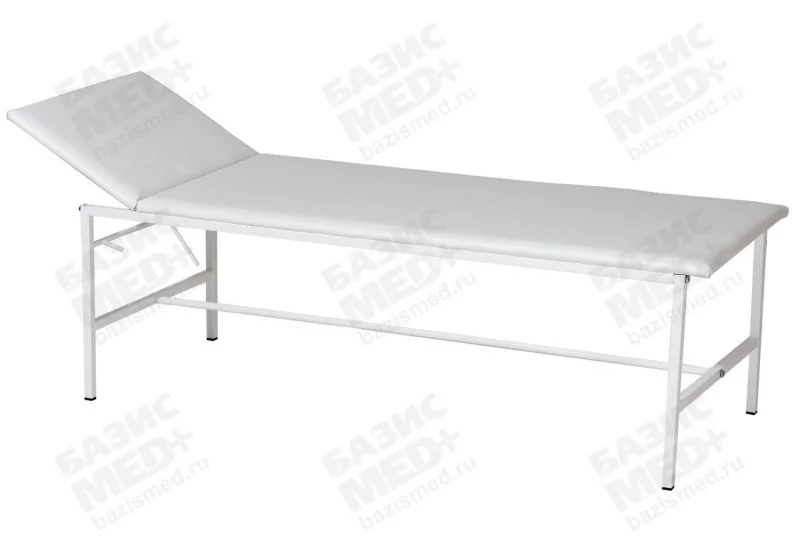 Кушетка КМС-01 (МСК-203) медицинская смотровая, с подголовником, размер 1950х650х520мм, серая