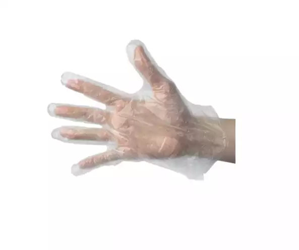Перчатки полиэтиленовые одноразовые прозрачные р. L, 8 мкр, PREMIUM, 50 пар/упаковка