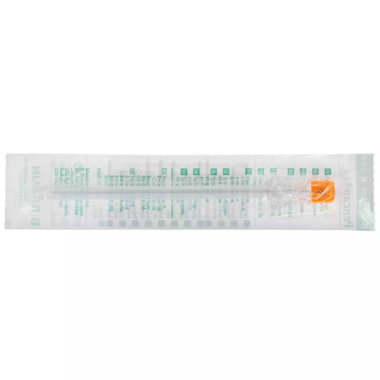 Игла спинальная Pencil Point 25G (0,50х88мм) Pencan®, педиатрическая, новый павильон, стерильная, оранжевая