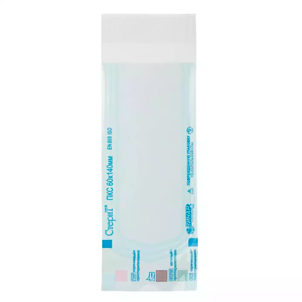 Пакет СтериТ, размер 60*140мм, комбинированный, самоклеющийся, упаковка 100шт