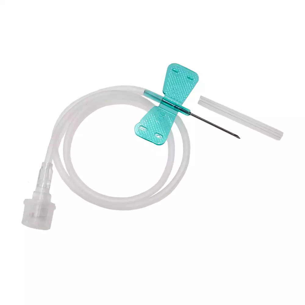 Игла - бабочка 21G (0,8*19мм), стерильная, зеленая