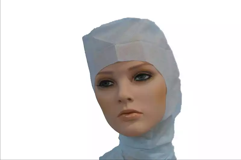 Шапочка-шлем, материал 2-х слойный спанбонд 42г/м2, на завязках, нестерильная
