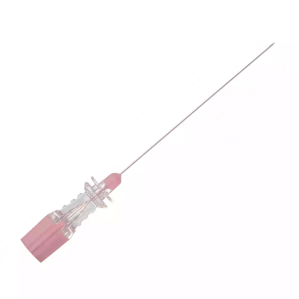 Игла спинальная Quincke 18G (1,25х90мм) Mederen, стерильная, розовая