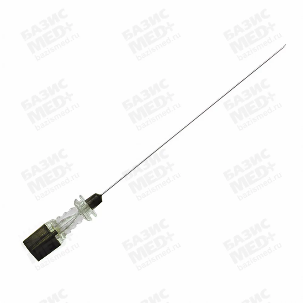 Игла спинальная Quincke 22G*3 1/2 (0,7*90мм), стерильная, черная