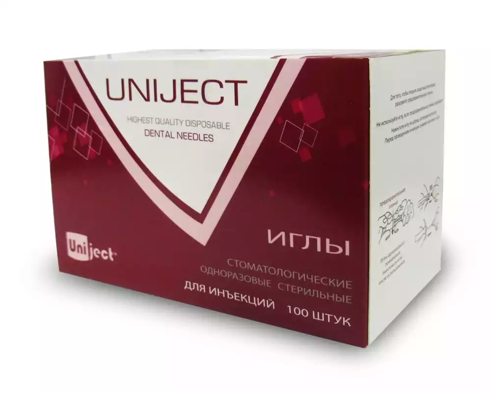 Игла карпульная Uni-ject 27G XLONG, размер 0,41*35мм, упаковка 100шт
