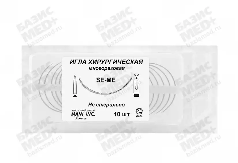 Игла хирургическая многоразовая режущая MANI SE-ME 15 3/8 (d=0,53)