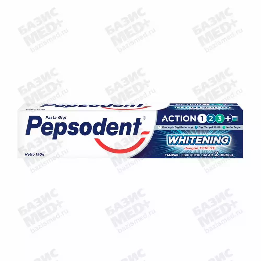 Паста зубная Pepsodent Whitening (Отбеливающая), 190гр