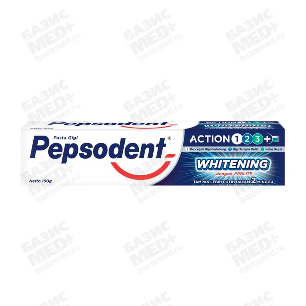 Паста зубная Pepsodent Whitening (Отбеливающая), 190гр