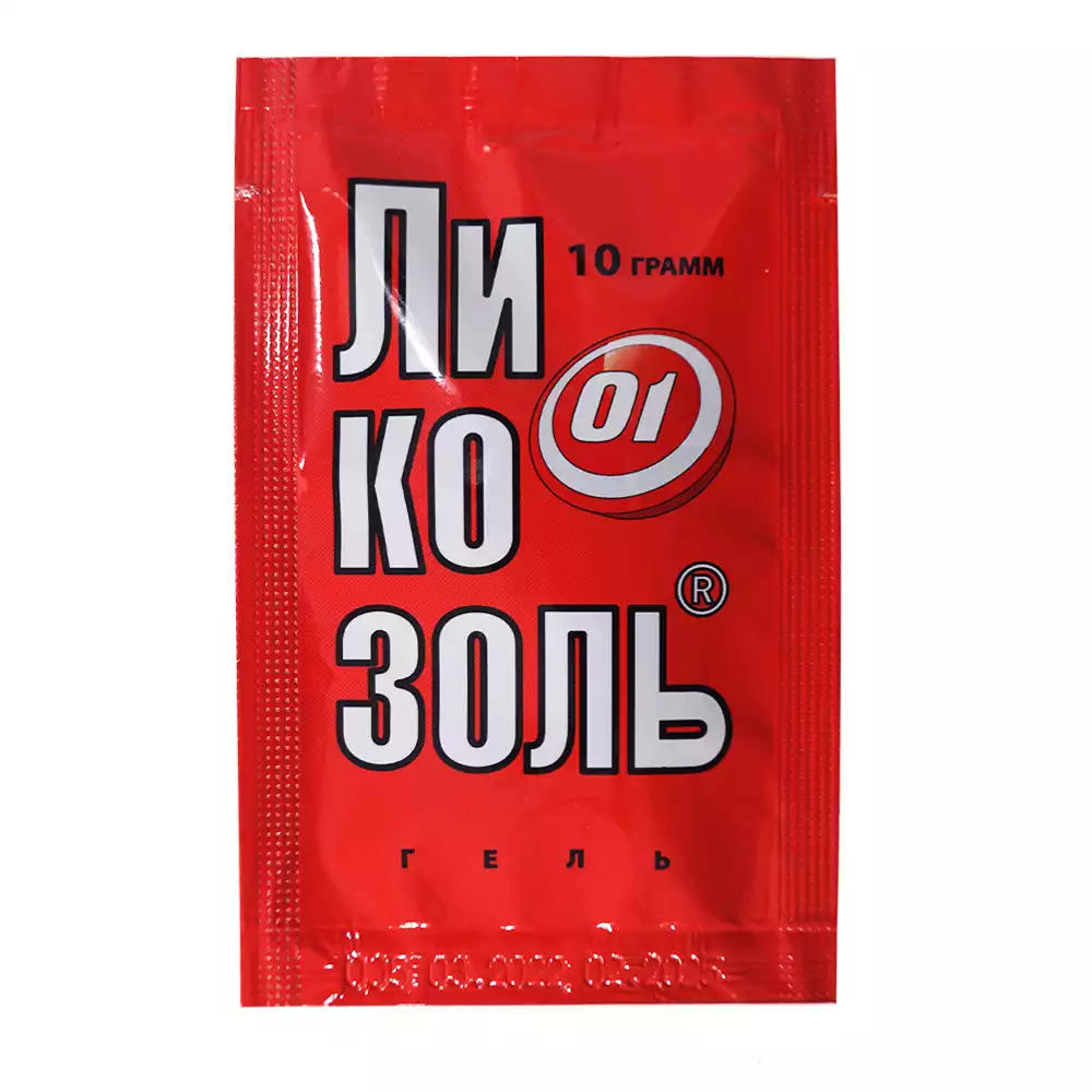 Гель "ЛИКОЗОЛЬ-гель", пакет 10,0гр, средство перевязочное гидрогелевое противоожоговое обезболивающее стерильное