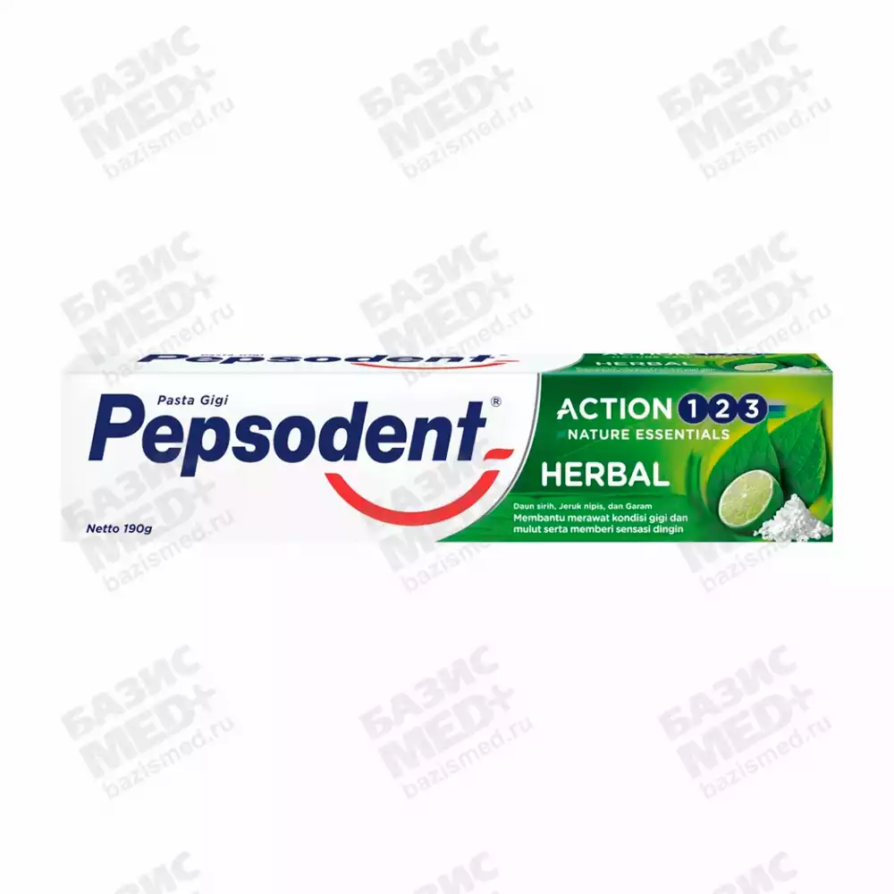 Паста зубная Pepsodent ACTION 123 HERBAL (Лечебные Травы), 190гр