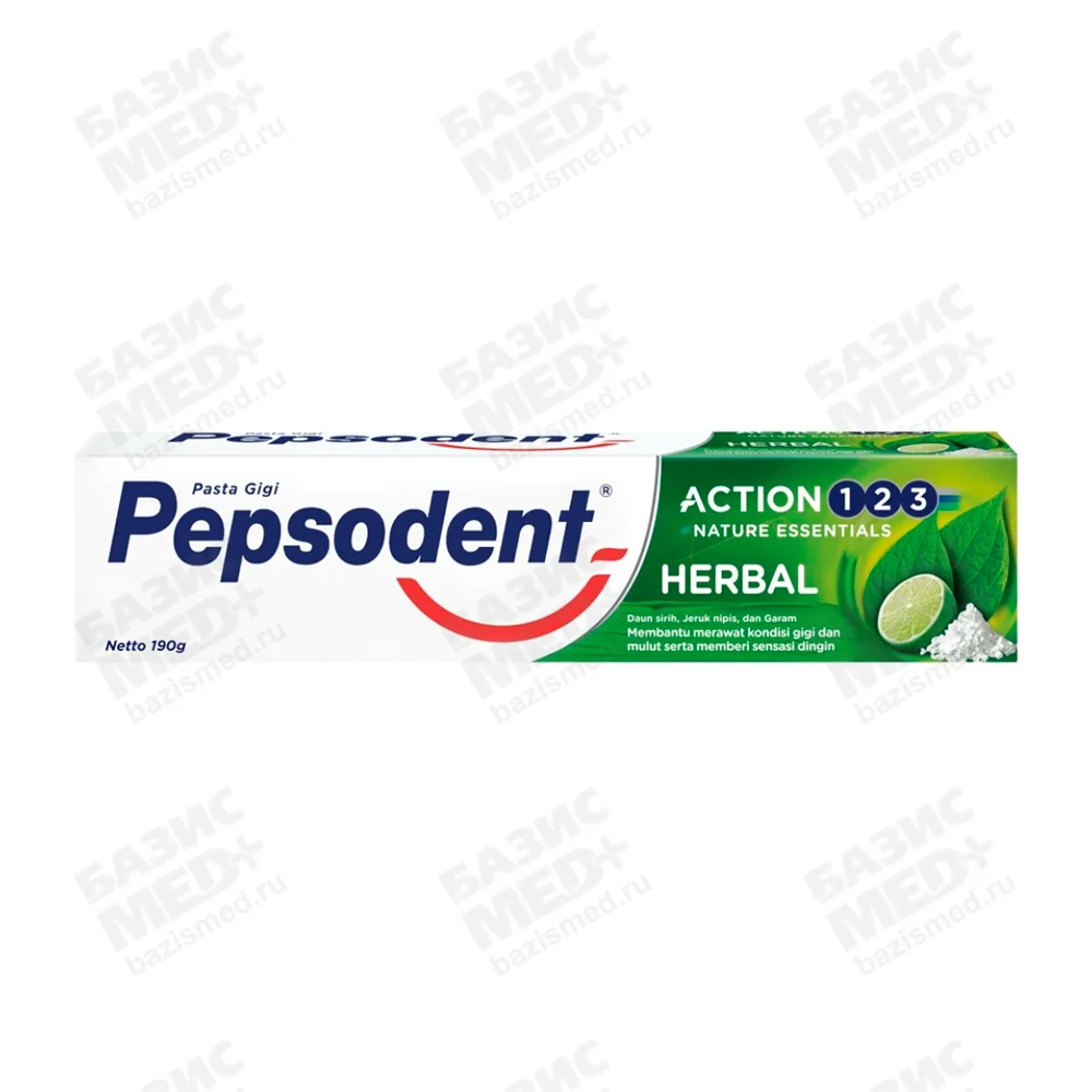 Паста зубная Pepsodent ACTION 123 HERBAL (Лечебные Травы), 190гр