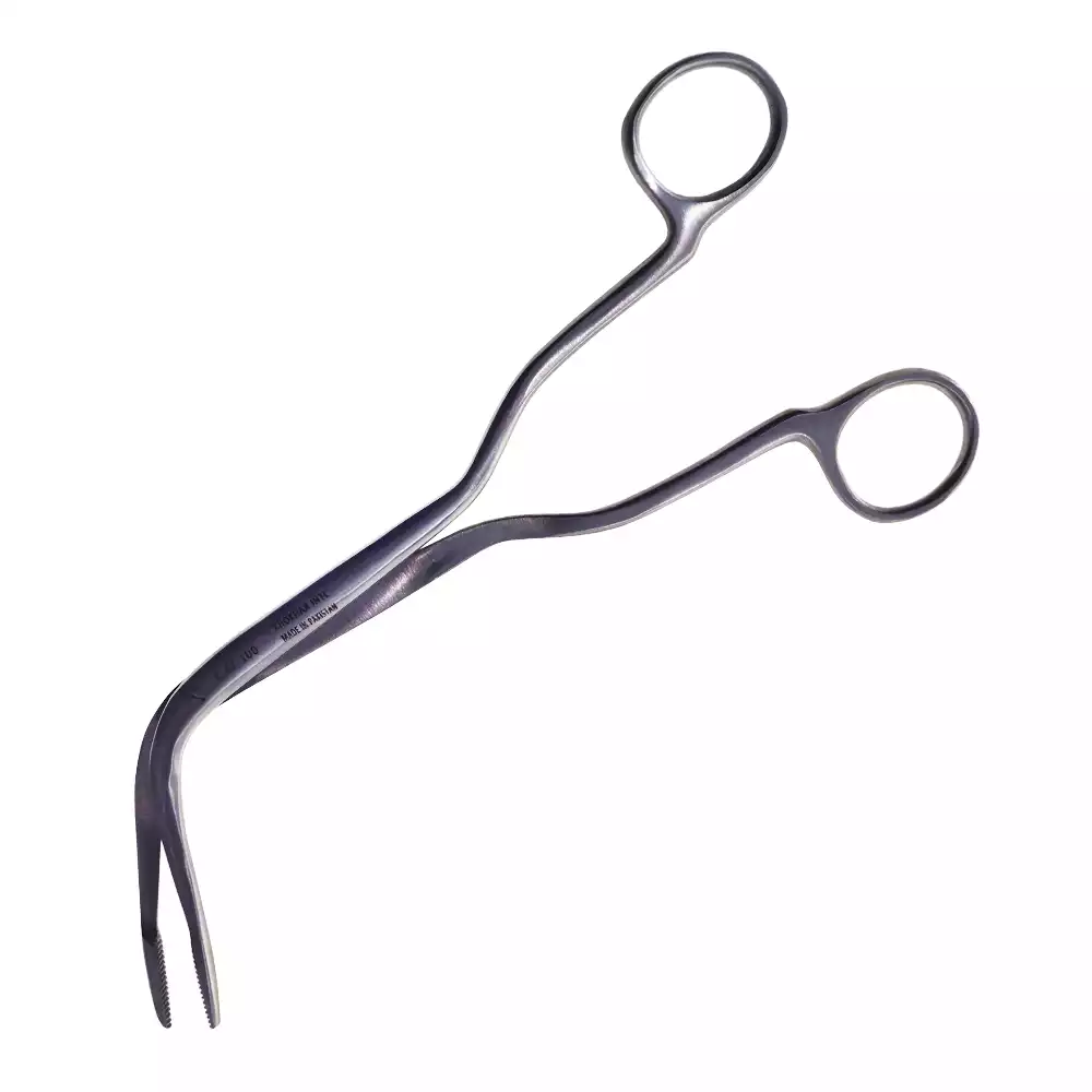 Щипцы К-47-100 Френкеля гортанные для извлечения инородных тел, изогнутые, длина 200мм, аналог Щ-4