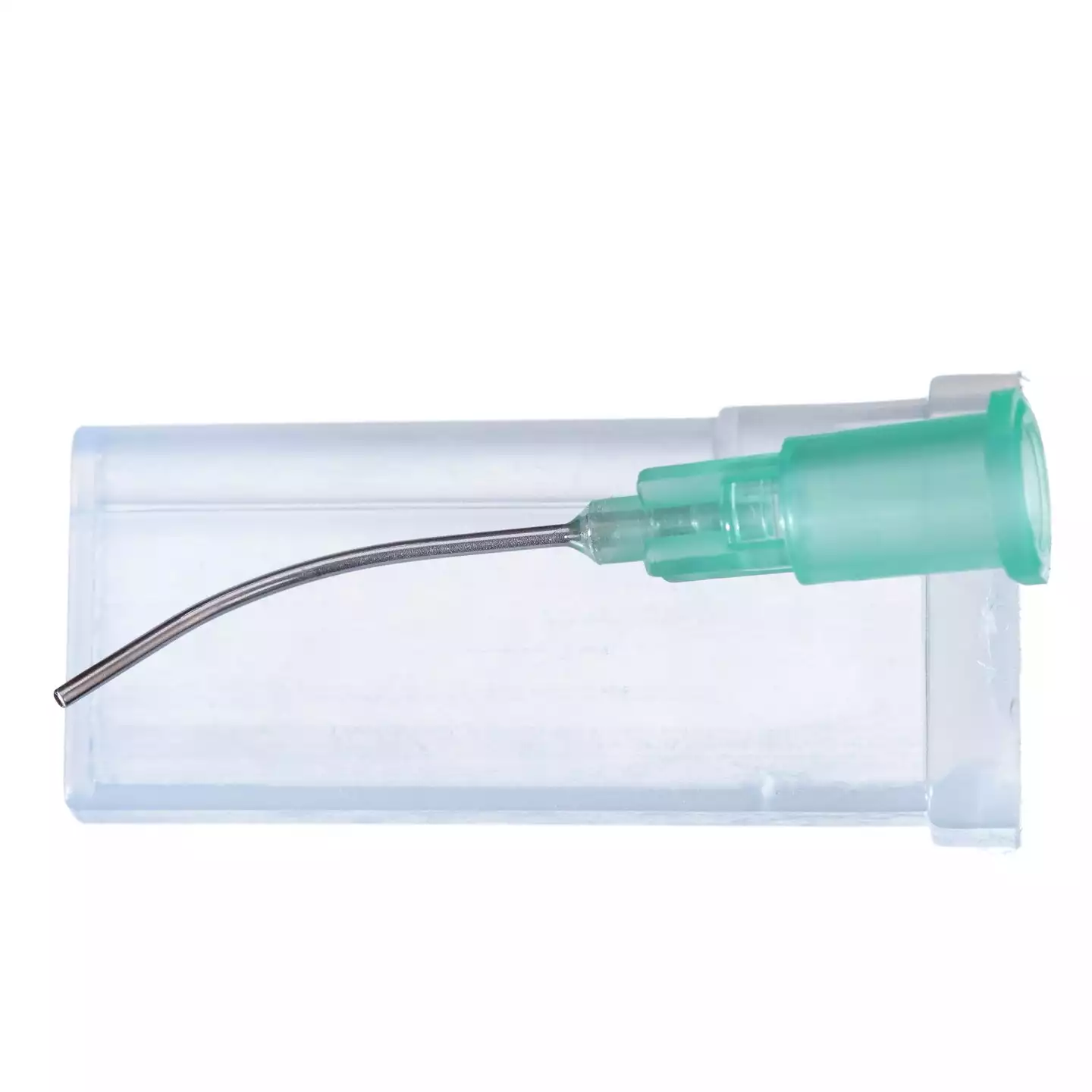 Канюля (игла) для гидродиссекции слезных путей изогнутая 21G, диаметр 0,8мм, длина 38мм, адаптер Луер