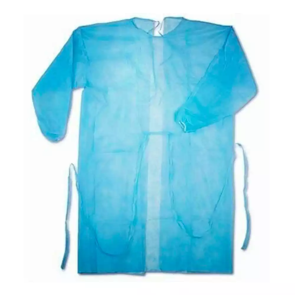 Халат хирургический ЕВРО, длина 140см, материал СМС 20г/м2, размер 52-54, рукав на резинке, стерильный