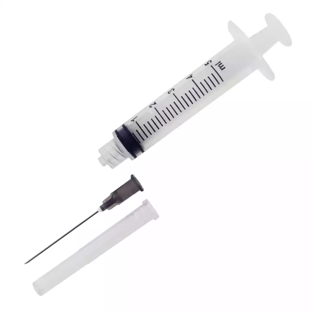 Шприц 5,0мл, 3-х компонентный, игла 22G (0,7*40мм), соединение Луер Лок, стерильный
