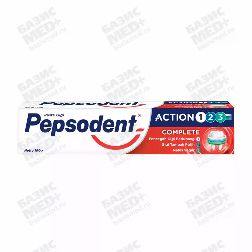 Паста зубная Pepsodent ACTION 123 (Тройное действие), 190гр