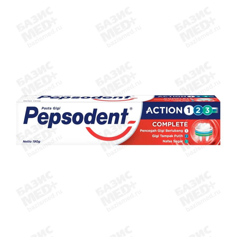 Паста зубная Pepsodent ACTION 123 (Тройное действие), 190гр