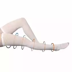 Чулки антиэмболические, 1 класс компрессии, 20 мм рт.ст., цвет белый, размер 1(S), щиколотка 19-21см, длина 38-39см