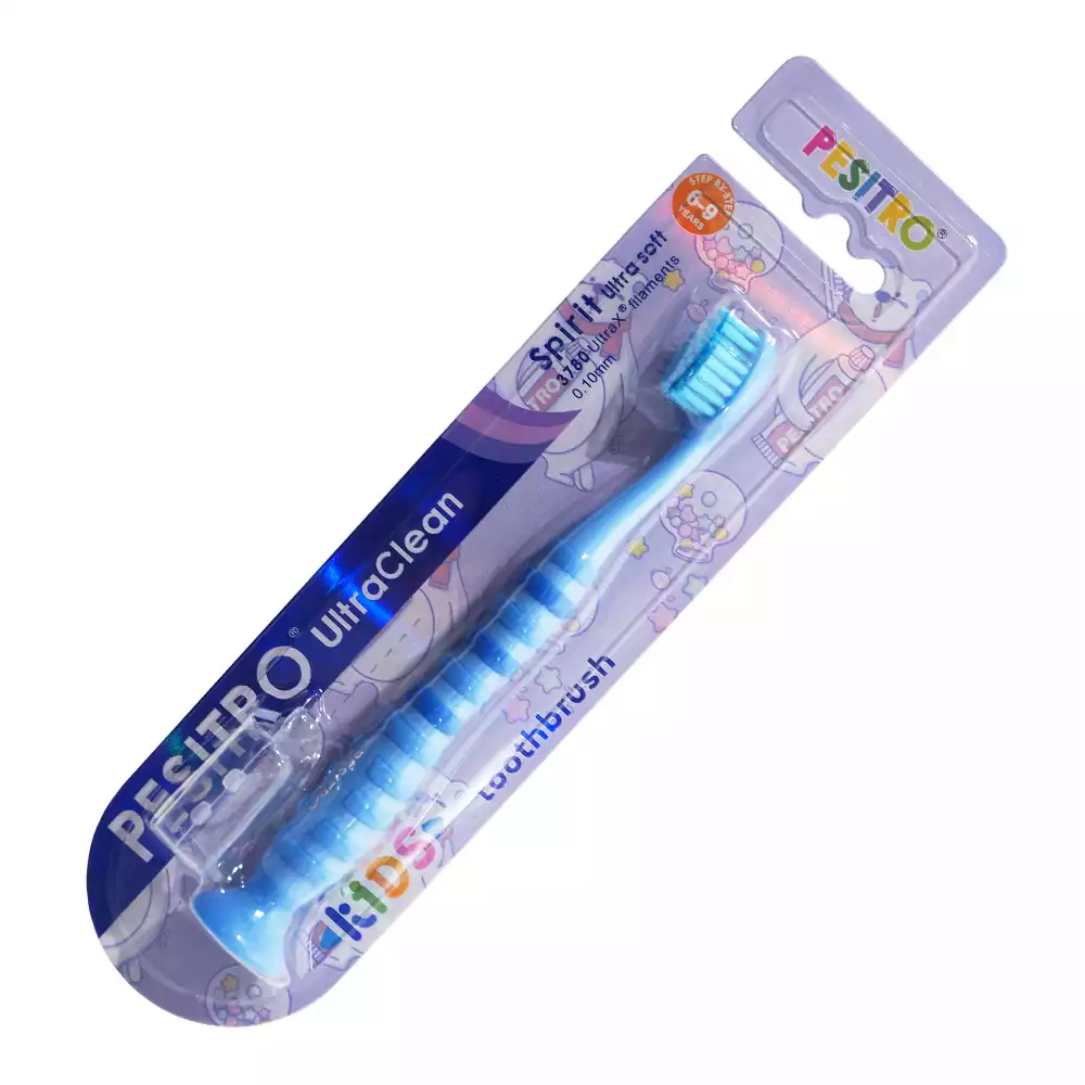 Щетка зубная PESITRO UltraClean Spirit Ultra soft 3780, с полипропиленовой ручкой, для детей 6-9 лет