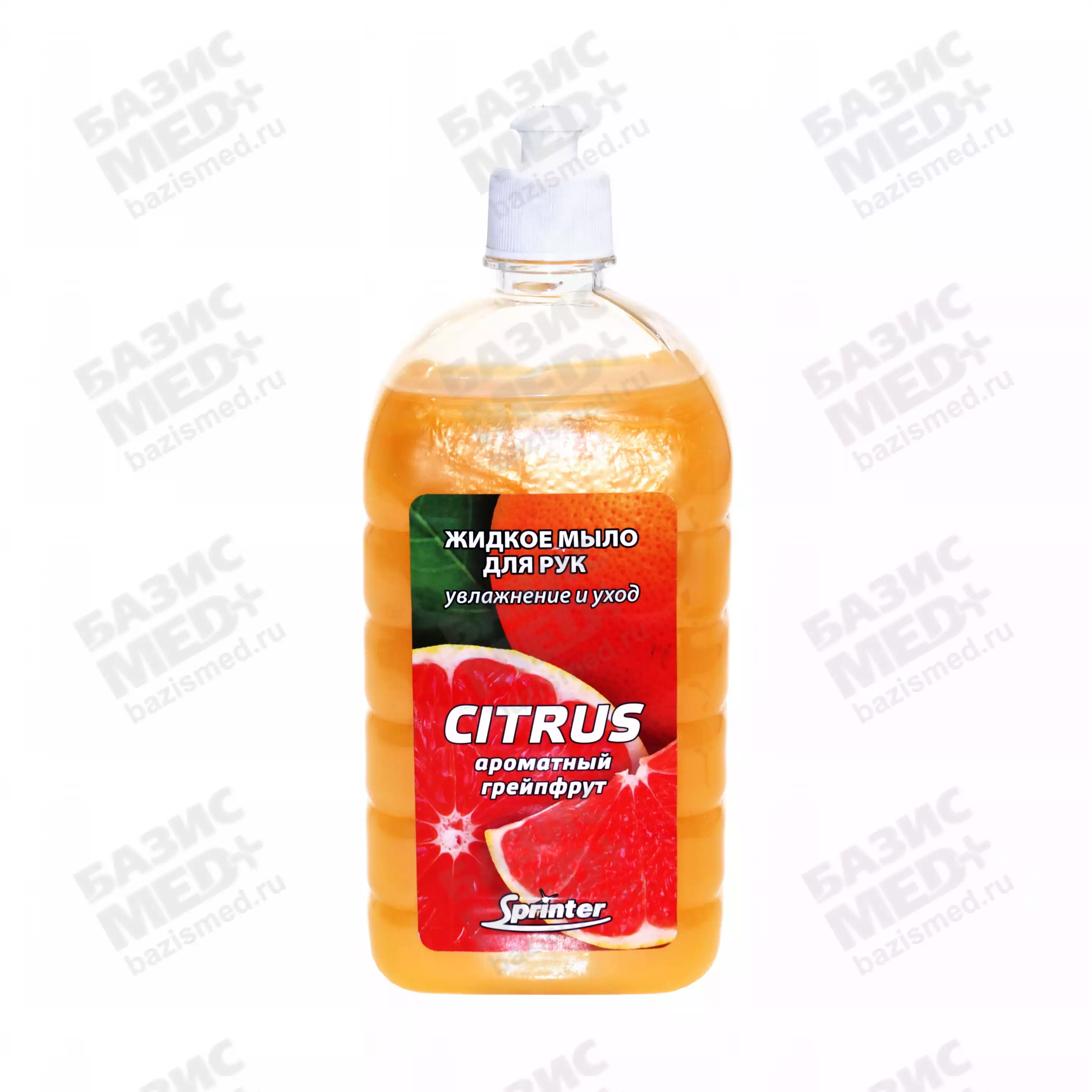 Мыло жидкое Спринтер CITRUS, объем 1,0л, с антибактериальным эффектом, крышка