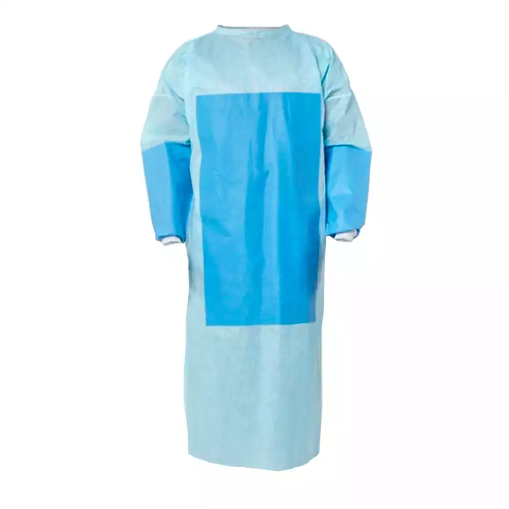 Халат хирургический с усиленной защитной зоной, длина 140см, материал (смс42/лс40), р.52-54, рукав на манжете, стерильный