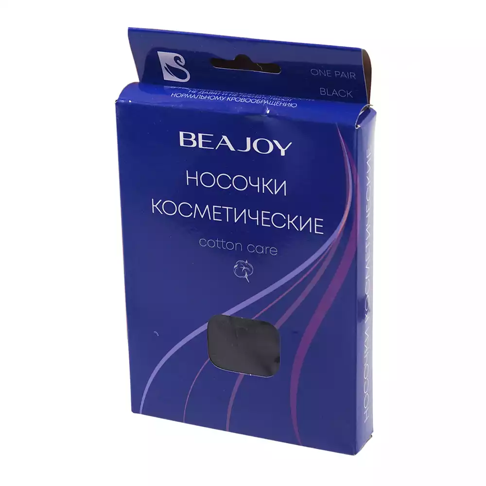 Бахилы (носочки) BEAJOY, материал Хлопок, размер L (43/45), 320*120мм, индивидуальная упаковка, черные