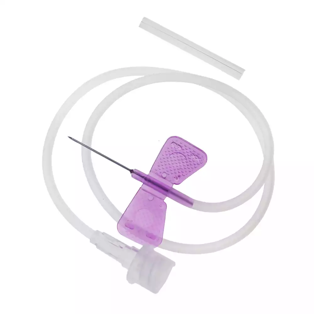 Игла - бабочка 24G (0,55*19мм), стерильная, фиолетовая