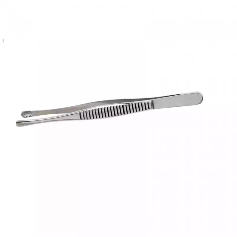 Пинцет 15-380 зубчатолапчатый, длина 150мм, ширина рабочей части – 5,5 мм, аналог П-83