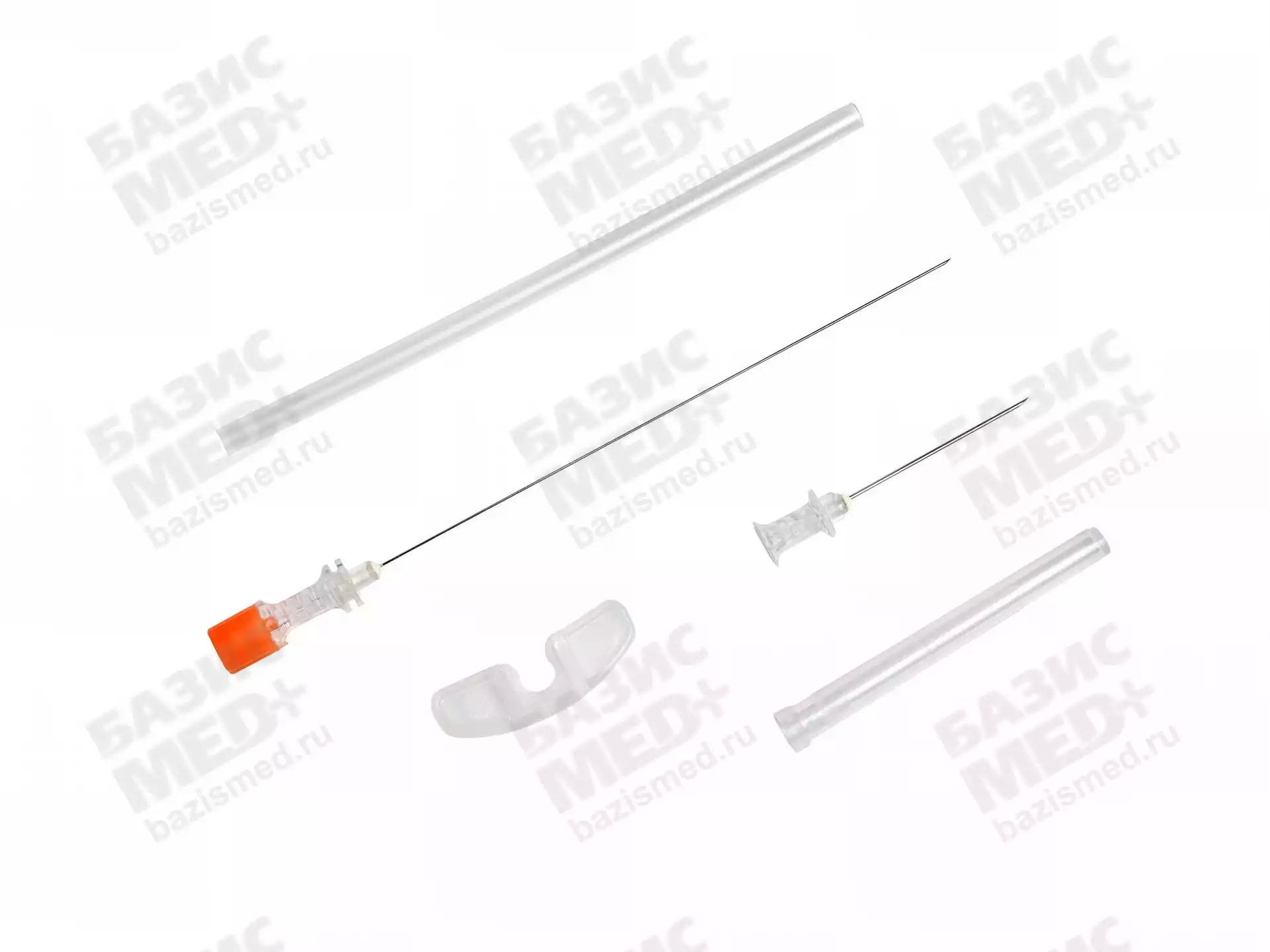 Игла спинальная Quincke 25G (0,50*120мм), с проводником, стерильная, оранжевая