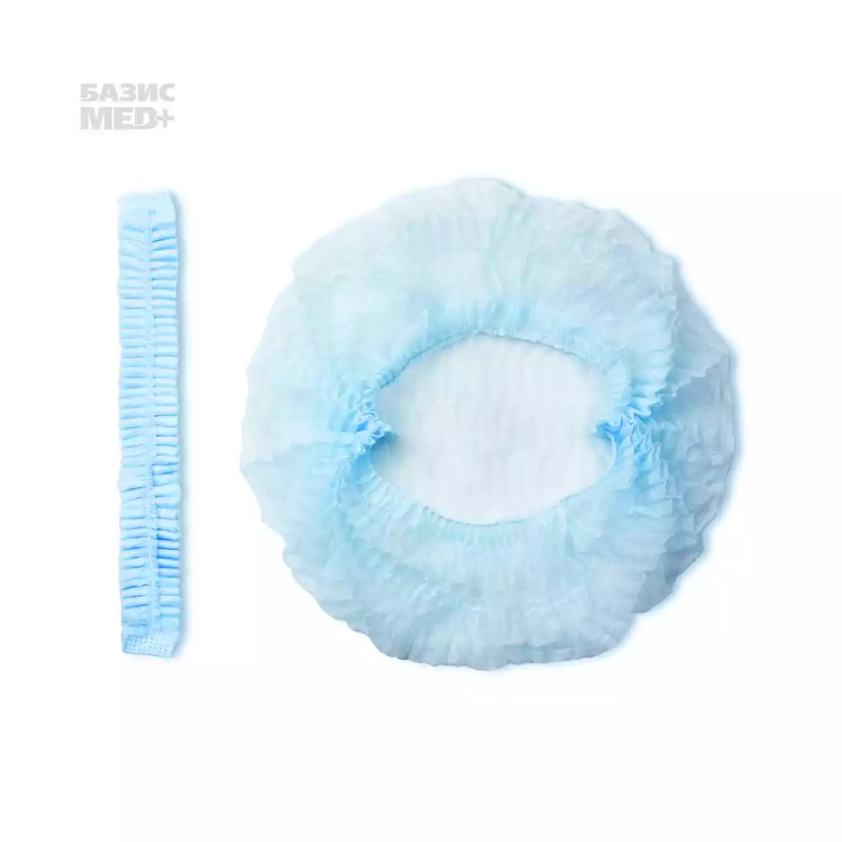 Шапочка Шарлотта (клип), материал спанбонд 18г/м2, стерильная, цвет голубой