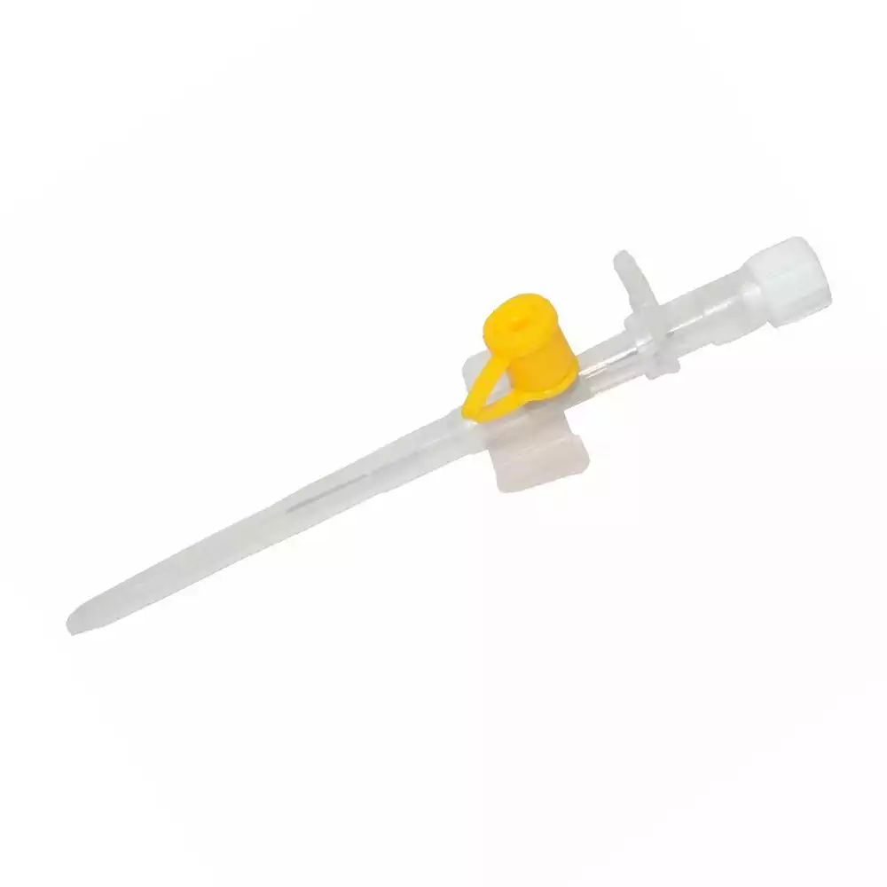 Катетер внутривенный 24G, длина 19мм, диаметр 0,7мм, цвет желтый, стерильный