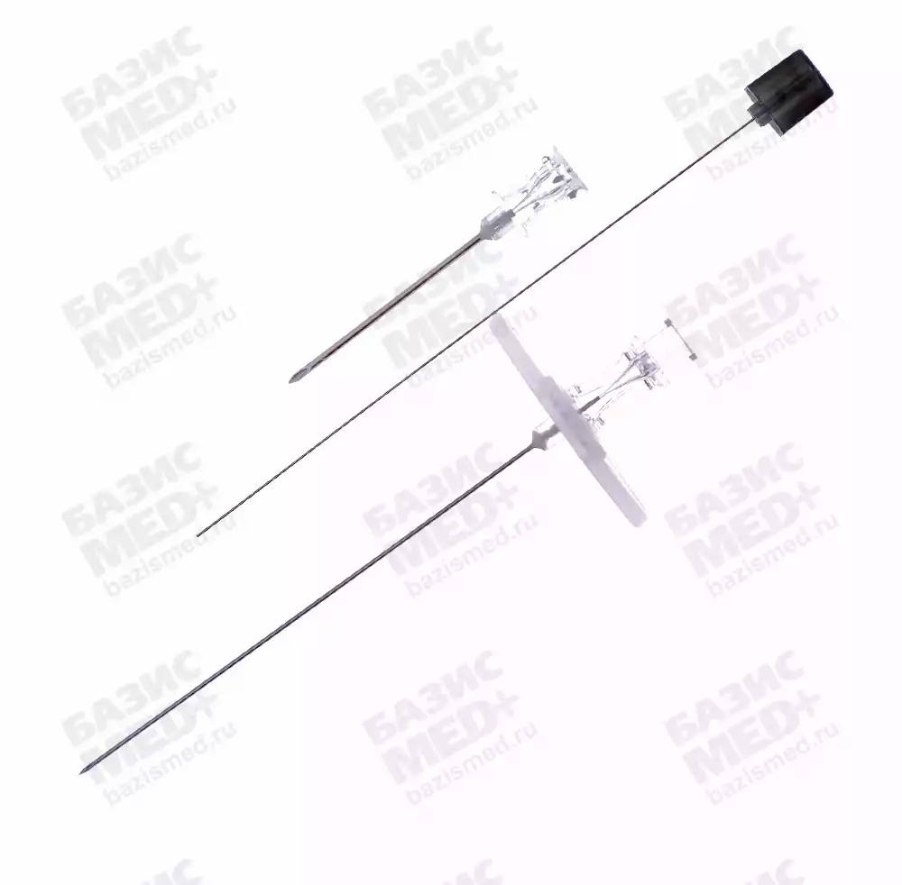 Игла спинальная Pencil Point 22G (0,7х90мм), с проводником, стерильная, черная