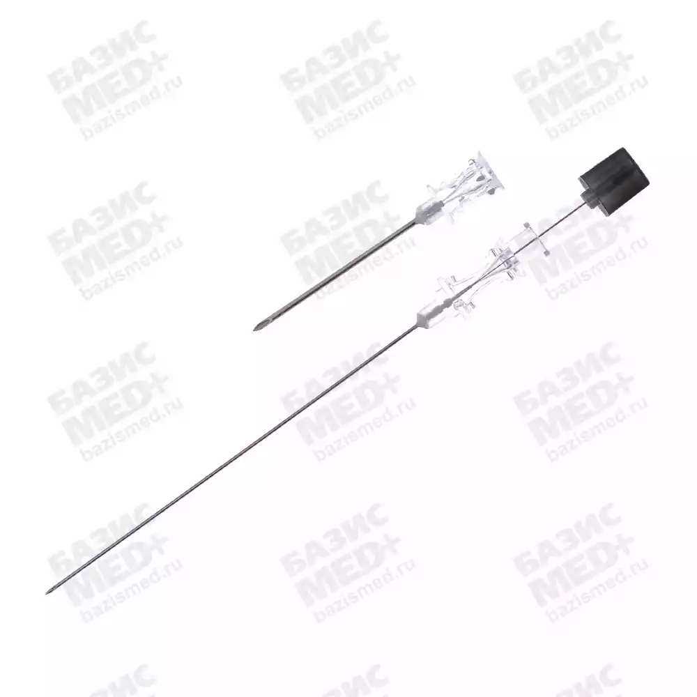Игла спинальная Pencil Point 22G (0,7х90мм), с проводником, стерильная, черная