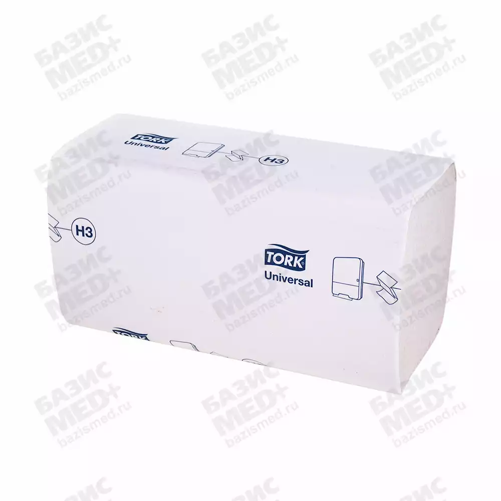 Полотенца бумажные Tork (Н3) Universal, 1-но слойные, белые, 23*23, ZZ, упаковка 250шт, цвет белый (вторичное сырье)