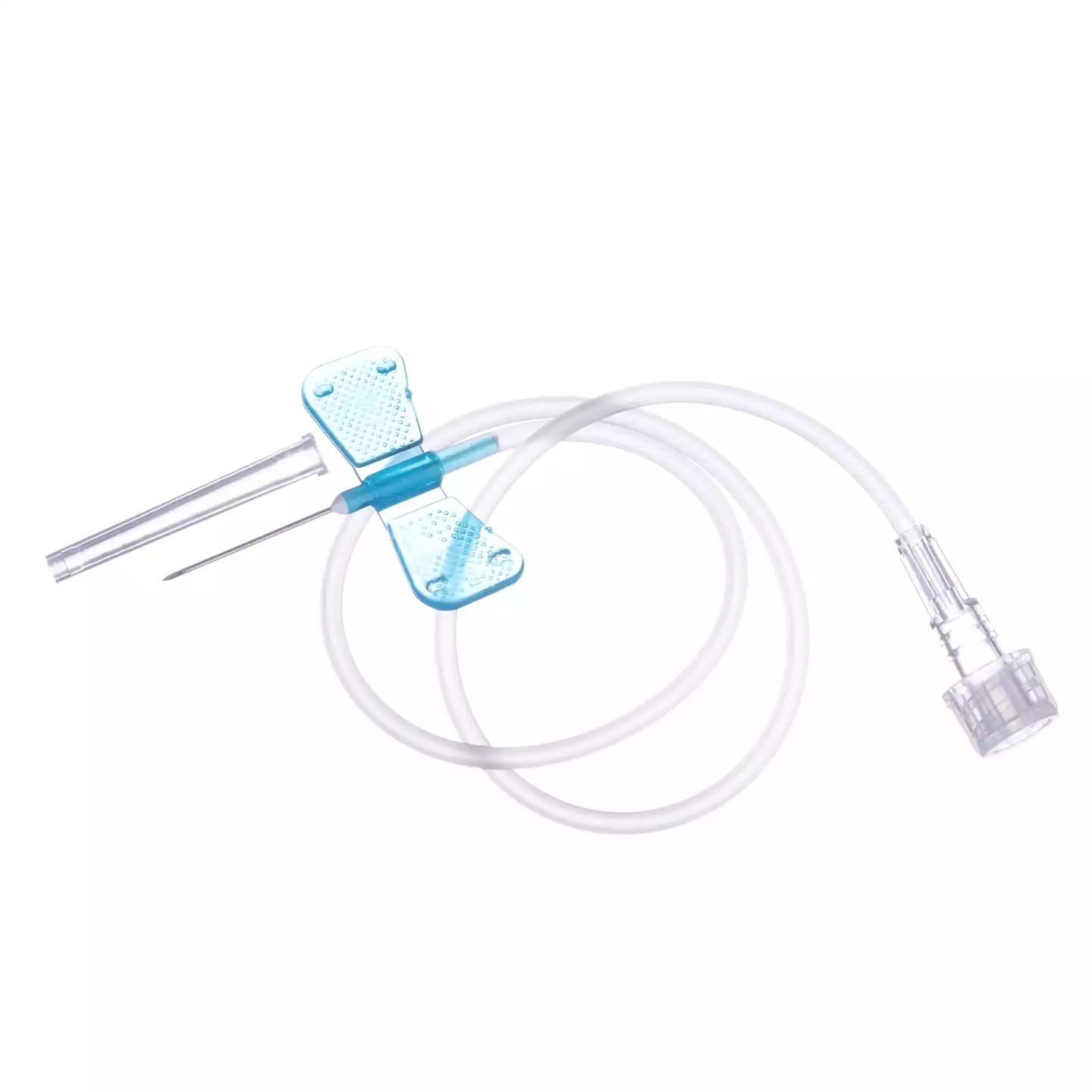 Игла - бабочка KD-FLY 23G (0,6*19мм), соединение Luer-lock (Луер Лок) стерильная, голубая