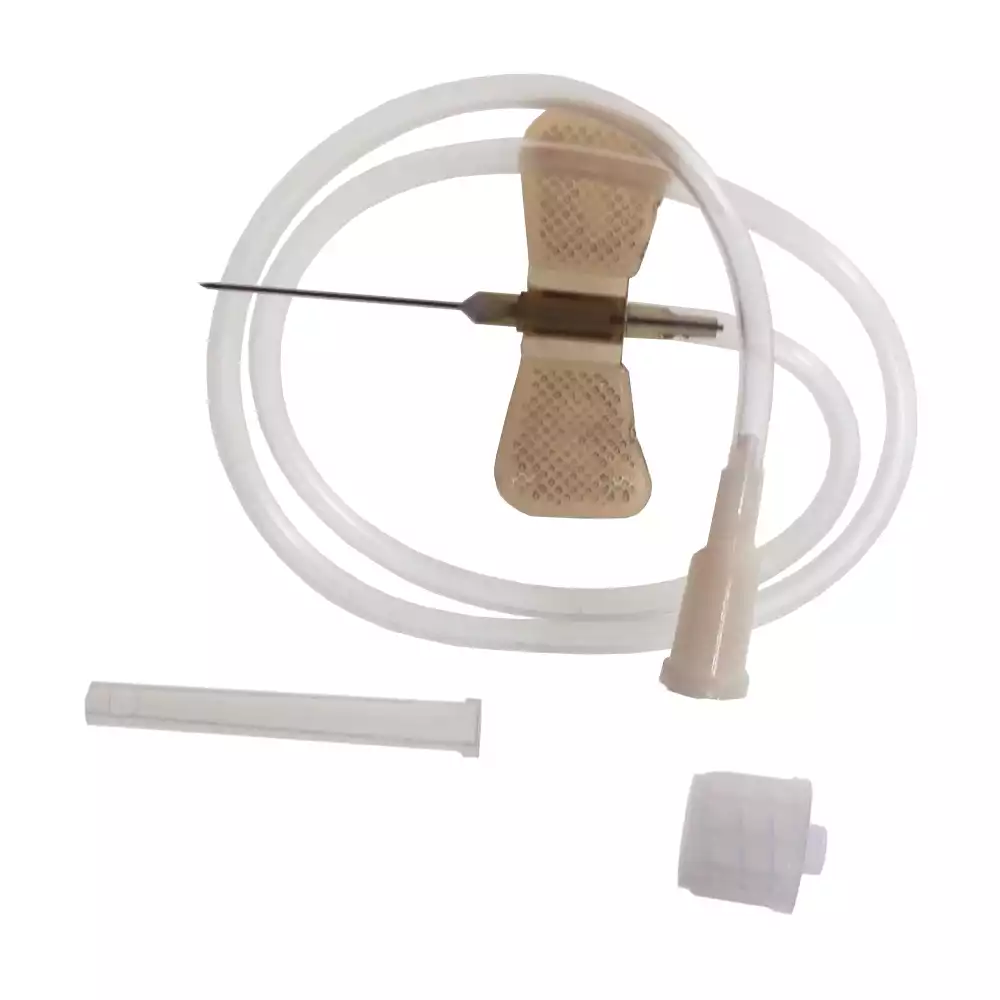 Устройство для вливания в малые вены:игла-бабочка (минивен) 26G (0,45*19мм), соединение Луер-Лок, стерильная, коричневая