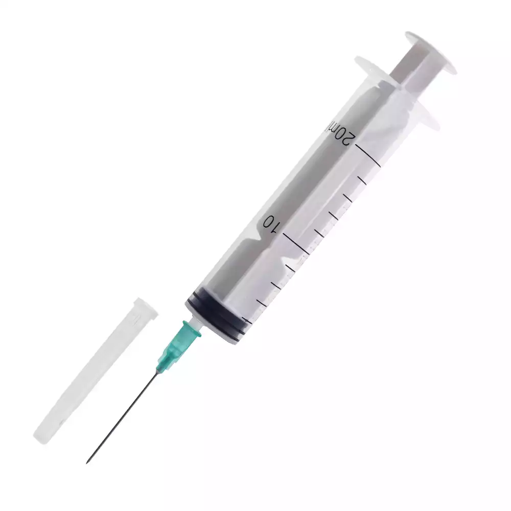 Шприц 20,0мл, 3-х компонентный, игла 21G*1 1/2 (0,8х40мм), стерильный