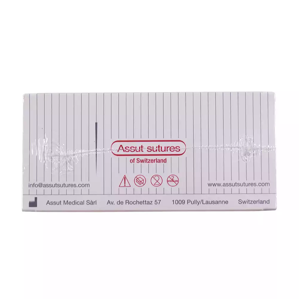 Ассукрил Лактин 2/0 (3), длина 75см, игла колющая 1/2 окружности 25мм, фиолетовый, упаковка 12шт, L42455 (аналог Викрил W9121)