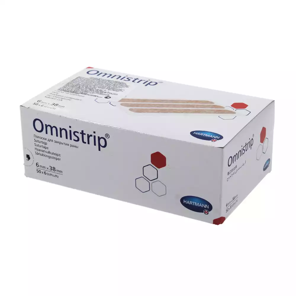 Полоски Omnistrip, размер 6мм*38мм, для бесшовного сведения краев ран, стерильно, упаковка 6шт (под запрос для ЛПУ и частных клиник)