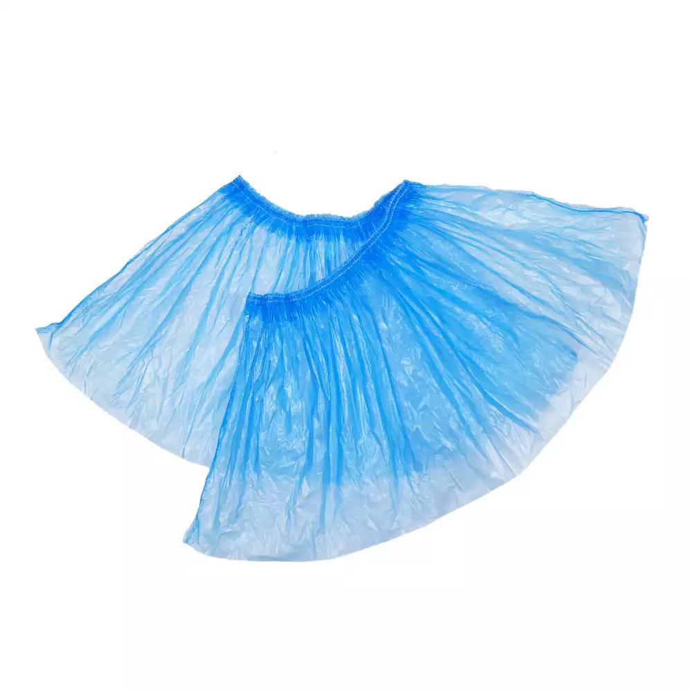 Бахилы UNITE "Люкс" ПНД 40мкм, полиэтиленовые, гладкие, вес 4,0 гр/пара, размер 400*150мм, цвет - синий