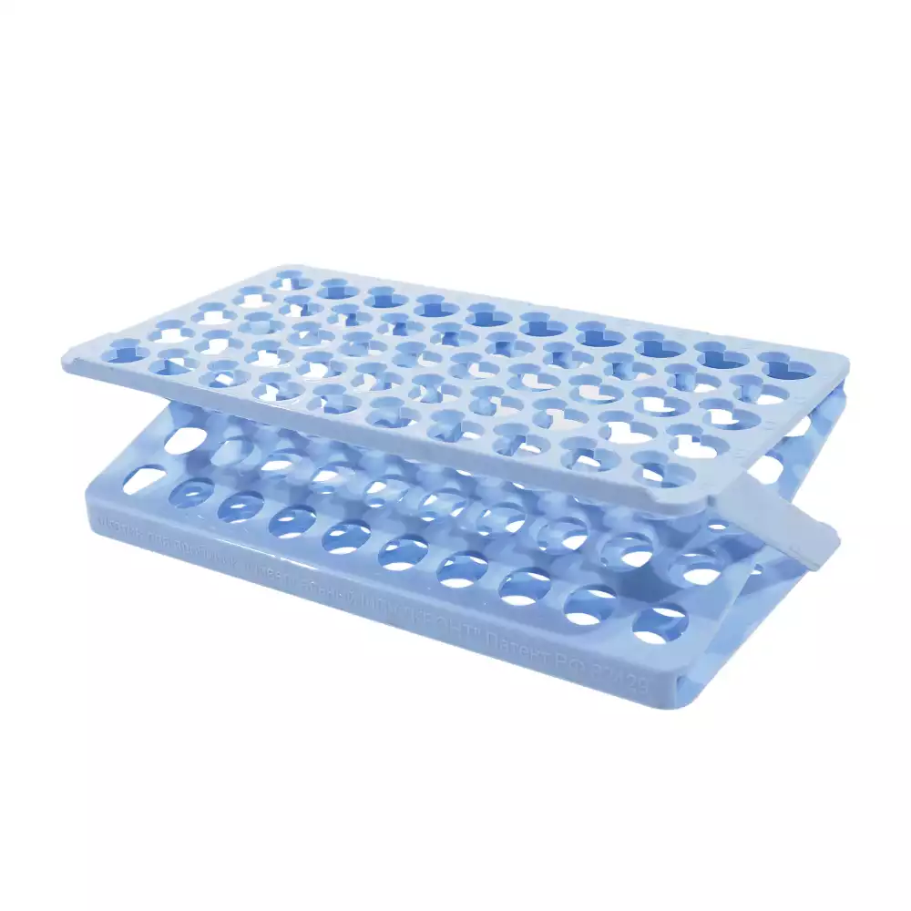 Штатив ШПУ-"КРОНТ" для пробирок, твердый пластик