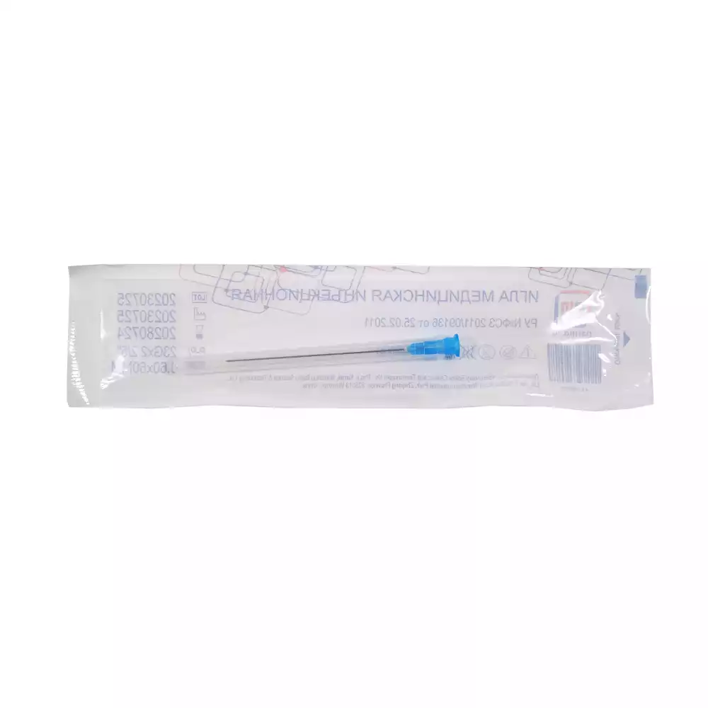 Игла инъекционная Paramed 23G (0,6*60мм), стерильная, синяя