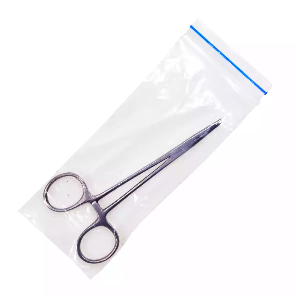 Зажим 17-140 кровоостанавливающий  Москит, прямой для новорожденных, длина 125мм, аналог З-120п