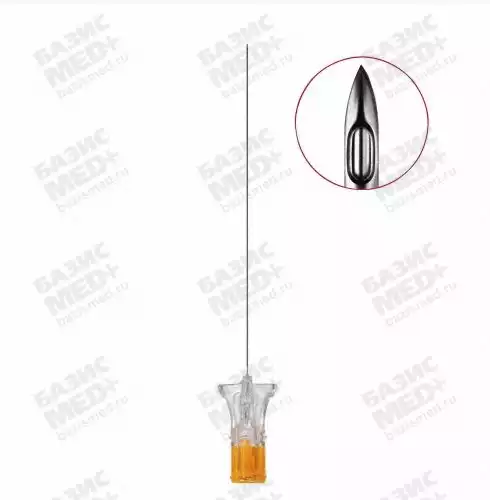 Игла спинальная Pencil Point 27G (0,40х88мм) Pencan®, с проводниковой иглой, с обновленным павильоном, стерильная, серая